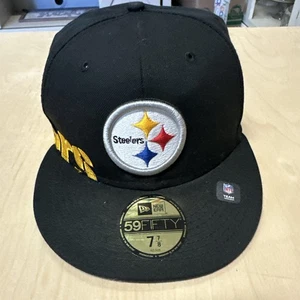 New Era 59Fifty Steelers 6x Super Bowl Champions Fitted Hat - Size 7 7/8 - Picture 1 of 5