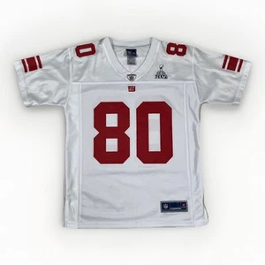New York Giants Jersey Youth Large White Cruz #80 NFL Reebok Super Bowl XLVI - Picture 1 of 5