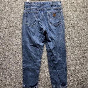 Jeans Carhartt Uomo Taglia 36x32 (34x30 Misure) Blu Vestibilità Relaxed B17-DST Abbigliamento da Lavoro - Foto 1 di 8