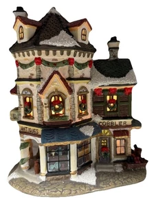 Christmas Village Saint Nicholas Square Cobbler Antique Shop Village Collection - Picture 1 of 14