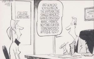 Jim Borgman Signed Original Cartoon – College Admissions Political Comic Teacher - Picture 1 of 1