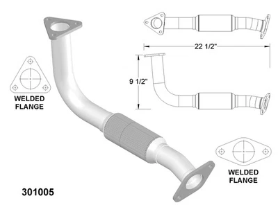 Tubos de escape y escape para Ford Probe Turbo 1990-1992 2,2 L L4 GAS SOHC Foto 1 de 2