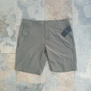 7 Diamonds Velocity Performance Shorts Men 38x9.5” Olive Green 4 Way Stretch NWT - Picture 1 of 11