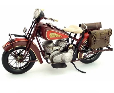 Vintage Handmade 1936American Indian Metal Motorcycle Model Ornament Collectible - Изображение 1 из 4