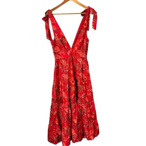 House Of Harlow 1960 Tropical Maxi Dress Size XS Floral Resort Beach Bows Tiered - Picture 1 of 16