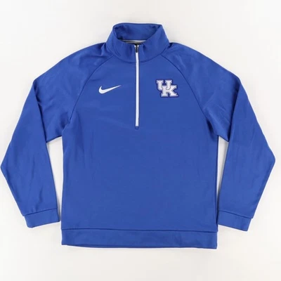 Nike Kentucky Wildcats Dri-Fit Fleece 1/2 Zip Sweater Blue Men's M - Image 1 of 4
