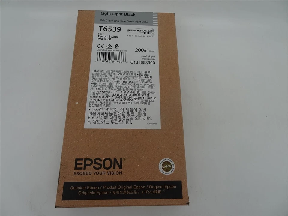 Original Epson C13T653900 / T6539 Tintenpatrone Light Light Black für Pro 4900 - Bild 1 von 1