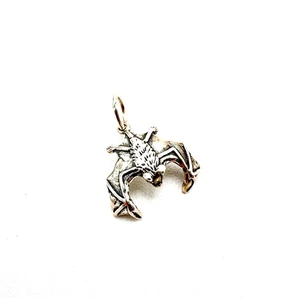 Dije de murciélago Shube plata esterlina 925 volador 3D vampiro murciélago Halloween Dakota West - Imagen 1 de 8