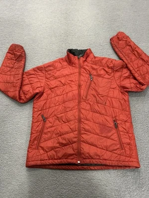 Ibex Jacket Mens Large Wool Aire Puffy Zip  Orange Outdoor Hiking - Image 1 of 4