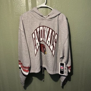 NWT Women's XL Arizona Cardinals '47 Heather Gray Upland Bennett Pullover Hoodie - Picture 1 of 5
