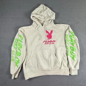 Playboy Surf Club Neonfarben von Pacsun Beige Pullover Hoodie Large - Bild 1 von 7