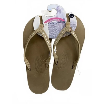 New Women's Rainbow Sandals Narrow Strap Crystals - 401ALTSN SMALL Size 5.5-6.5 - Image 1 of 2