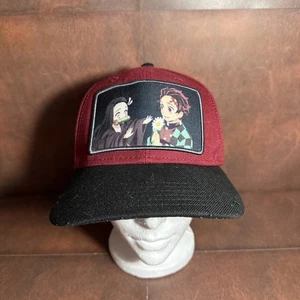 Demon Slayer Tanjiro and Nezuko Anime Snapback Hat Adjustable Red EUC - Picture 1 of 8