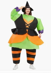 Inflatable Witch Costume For Adults Size L Halloween Cosplay Outfit With Hat - Picture 1 of 2