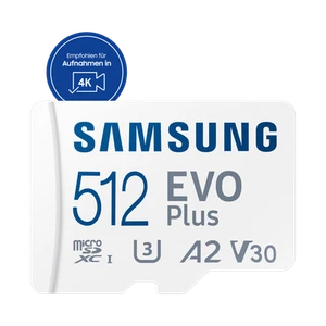 Samsung EVO Plus microSDXC™ UHS-I Speicherkarte - 512 GB - Bild 1 von 9
