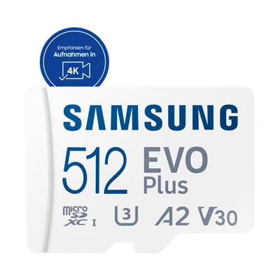 Samsung EVO Plus microSDXC™ UHS-I Speicherkarte - 512 GB - Bild 1 von 4