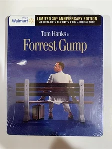 Forest Gump 30th Anniversary Walmart Steelbook (4K Ultra HD + Blu-Ray + 2 CD’s) - Picture 1 of 5
