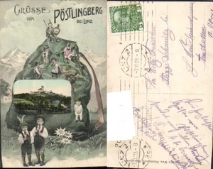 749311 tolle Schmuckkarte Grüße v. Pöstlingberg b. Linz Rucksack - Picture 1 of 1