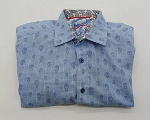 Robert Graham Herren Hemd Classic Fit, Totenköpfe, Knopfleiste. Med. D2151 - Bild 1 von 20