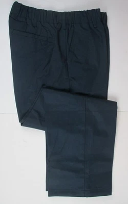 LANDS END Navy School Uniform Elastic Waist Pull-On Chino Pants Womens 6 NEW - Image 1 of 4