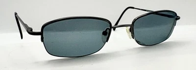 Vintage Geoffrey Beene Hermes Gunmetal Oval Half-Rim Sunglasses FRAMES ONLY - Image 1 of 4