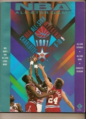 1991 NBA All Star Game Program Charlotte Basketball - Image 1 of 2