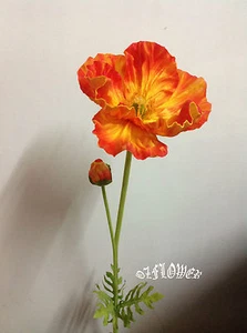 Artificial plants & flowers Wedding Flower Real Touch large PU Poppy F66 - Bild 1 von 7