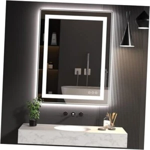 32" X 24" LED Bathroom Mirror, Frontlit and Backlit LED Mirror for 32"L x 24"W - Picture 1 of 8