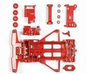Tamiya 95243 1/32 Mini 4WD Parts JR FM Reinforced Chassis Red Limited - Picture 1 of 1