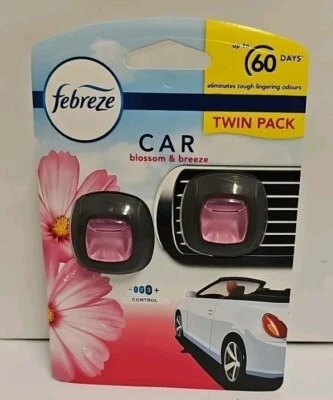 FEBREZE CAR FRESHENER CLIP ON VENT VEHICLE  CHOOSE SCENT 2ML X 3 X 4 Or X 6 - Image 1 of 3