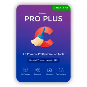 CCleaner Professional Plus 2025 - KEY - 3 Year - 5 PCs - Windows/Mac/Androi - Picture 1 of 1