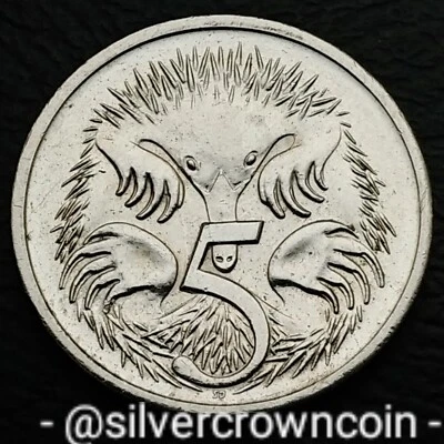 Australia 5 Cents 1997. KM#80. Spiny Anteater. Animals. 5P coin. Elizabeth II. H - Image 1 of 4