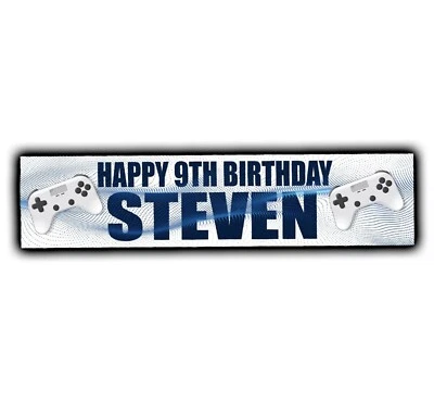 2 banners personalizados consola de juegos mejor jugador fiesta decoración  Foto 1 de 4