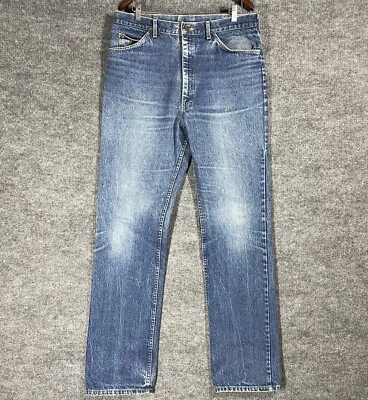 Pantalones de mezclilla Lee vintage años 70 para hombre talla 36x35 pestaña roja EE. UU. garra 42 sin ribete Foto 1 de 4