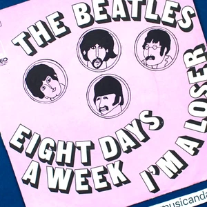 RARE YELLOW SUBMARINE ART COVER VINTAGE BEATLES 7" VINYL EIGHT DAYS A WEEK - Picture 1 of 7