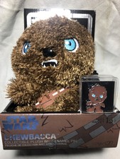 Chewbacca Star Wars Collectable Plush Doll w/Enamel Pin NIB 2019 Se7en20