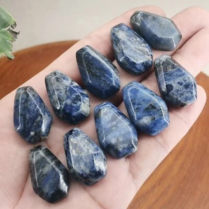 10 piezas ataúd de sodalita natural cuarzo cristal tallado calavera Reiki gema curativa 1" - Imagen 1 de 11