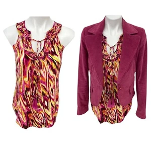 Blazer Willow Bay Mujer Pequeño Lote Rosa Amarillo Trabajo Oficina Informal Profesional - Imagen 1 de 12