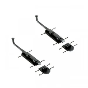Slide Bolts Black Wrought Iron Tower Style Pack of 2 Renovators Supply - Picture 1 of 4