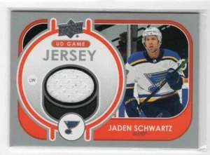 Jaden Schwartz 21-22 Upper Deck Series 1 UD Game Jersey St. Louis Blues - Imagen 1 de 1
