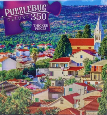 350 Pieces Jigsaw Puzzle Aerial View Rogoznica Croatia 20 X 12 Deluxe - Image 1 of 3
