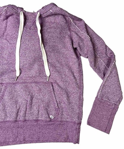 OFF WHITE Aerie Pullover Terry Felpa con Cappuccio Tasca Frontale Viola Erica Small S