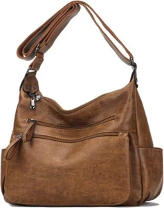 Fashion Crossbody Bag For Women Shoulder Soft PU Leather Handbags Brown - Picture 1 of 5