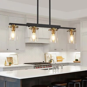 4-Light Kitchen Island Lighting,Dining Room Lights Modern Farmhouse Chandelie... - Picture 1 of 6