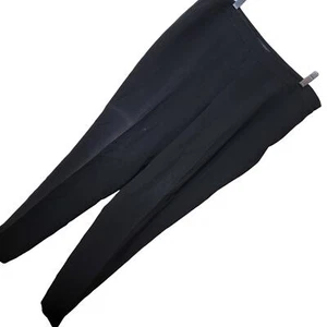 Lafayette 148 Bleeker Black Pants 12 Ankle Side Zip Slacks - Picture 1 of 7