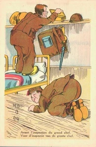 Cómic militar soldados divertidos inspeccionan una habitación B56 - Imagen 1 de 2