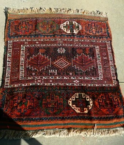 Antigua pieza de decoración tejida tripanel tribal bordada persa - Imagen 1 de 6