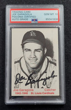 1975 JOE GARAGIOLA Signed TCMA Baseball Card-ST. LOUIS CARDINALS-PSA 10 Auto