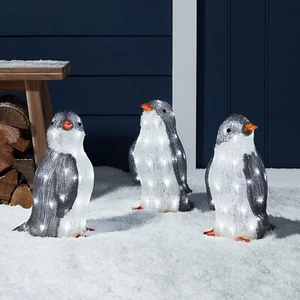 lights4fun Pinguin Trio Winterliche Beleuchtung Akrylfiguren - Bild 1 von 2