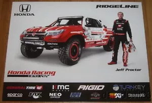 2015 Jeff Proctor Honda Racing HPR Ridgeline SEMA Show Baja 1000 SCORE Hero Card - Picture 1 of 1